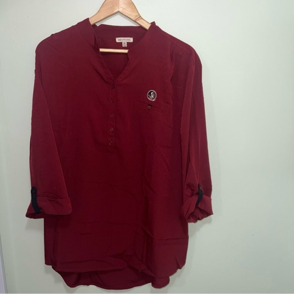 🆕 Florida State Seminoles | UG Apparel | Women's Button Down Tunic Top | Si
